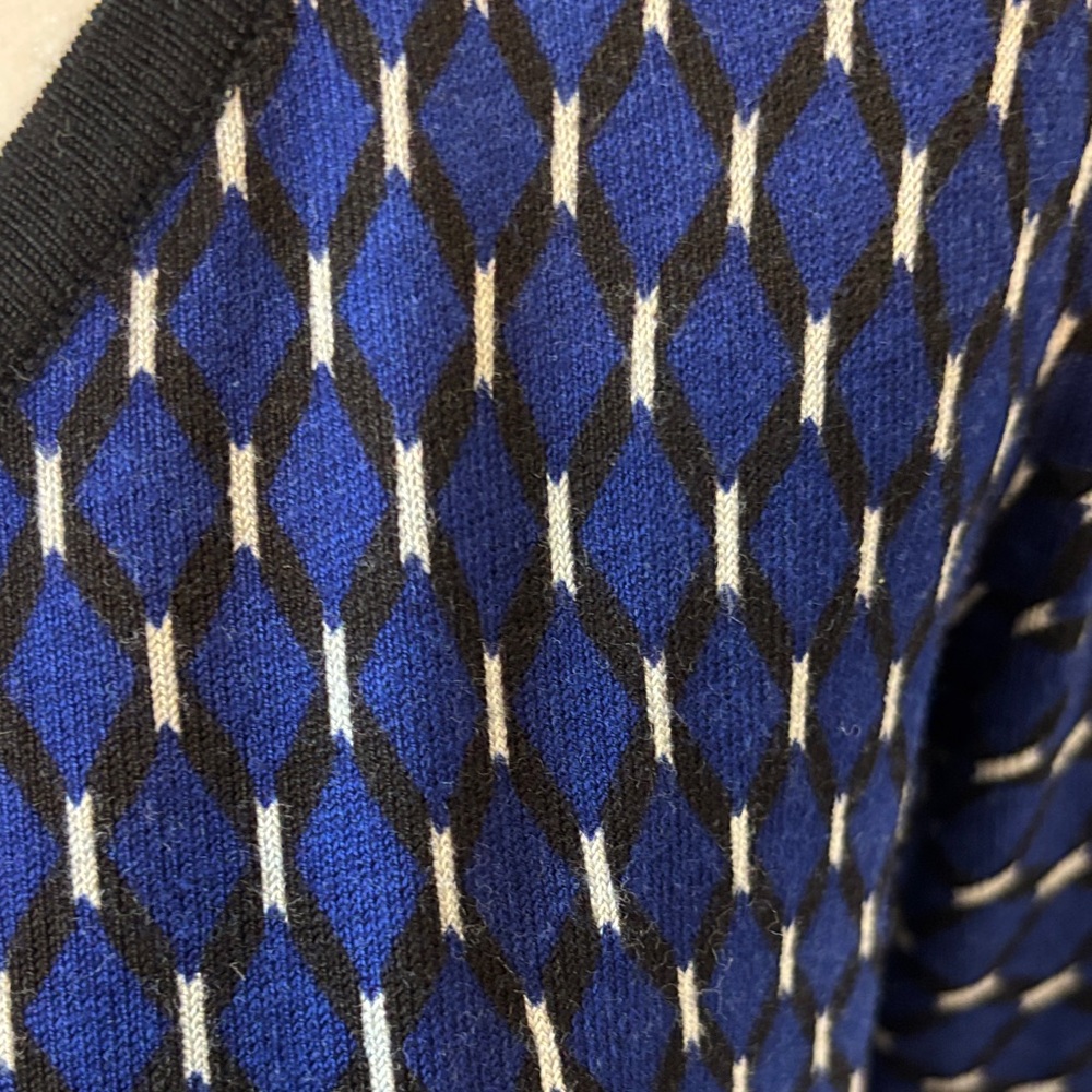 NWT Peter Nygard Blue Black Cardigan Sweater size M - Picture 2 of 5